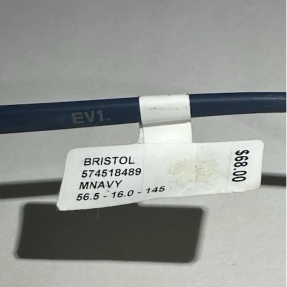 EV1 Bristol MNavy Eyeglass FRAMES ONLY 56.5-16.0-145